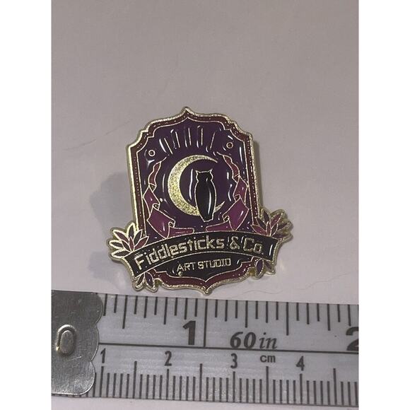 Fiddlesticks And CO Moon Owl Halloween Mystical Pin Brooch - Picture 1 of 1